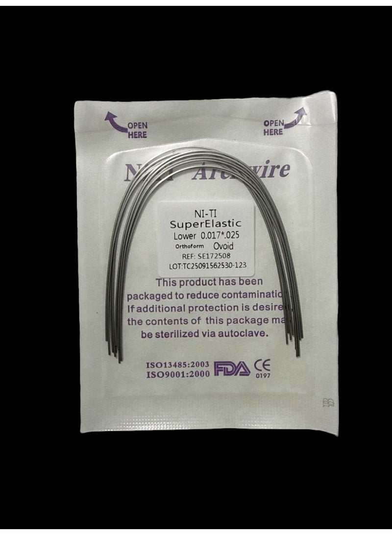 NITI SUPERELASTIC WIRE LOWER 0.017*.025